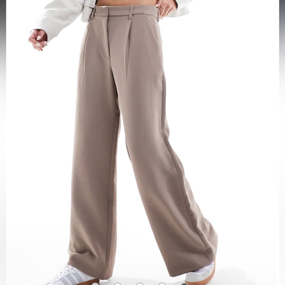 Abercrombie & Fitch Taupe Women's Wide Leg Trousers